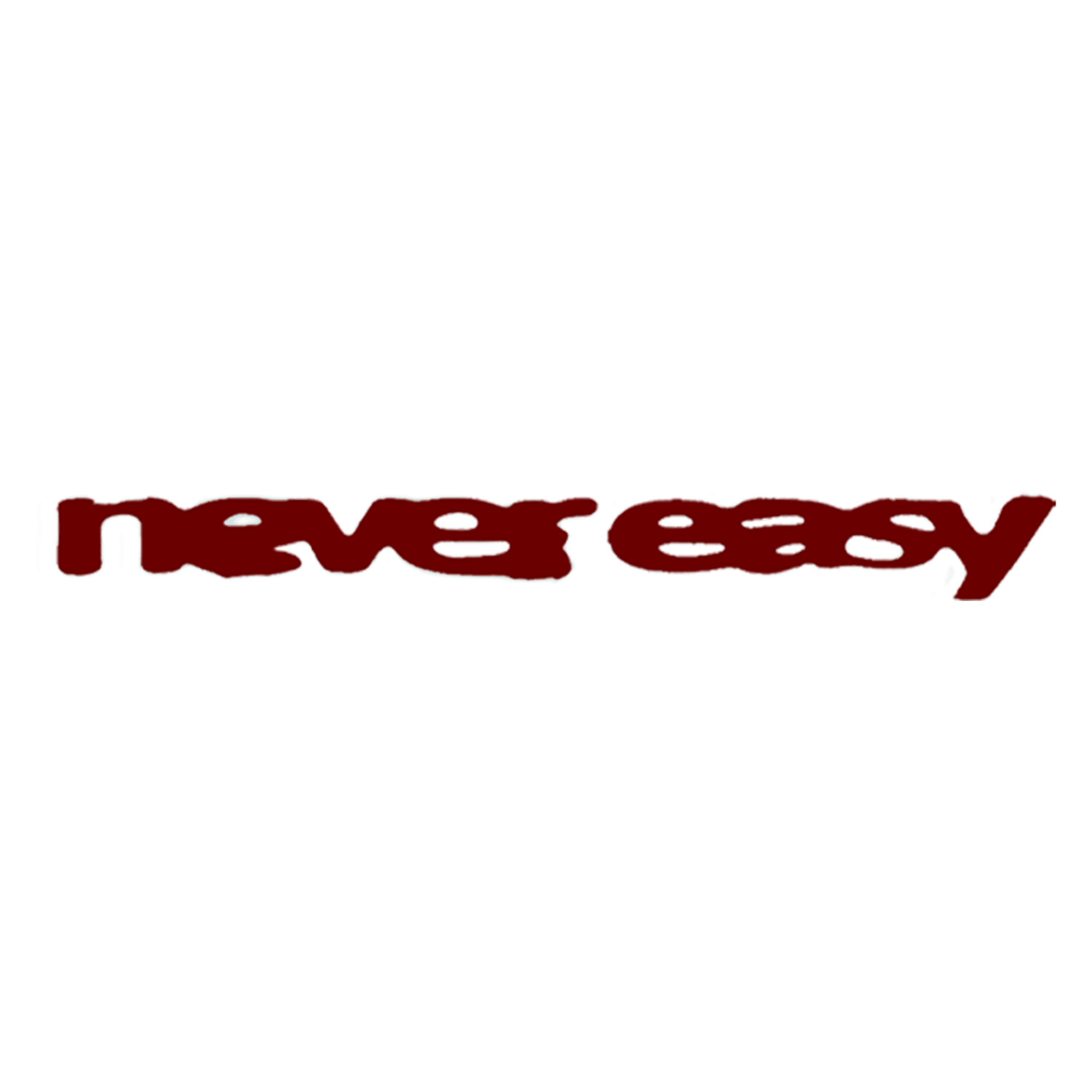 Nevereasy logo in red